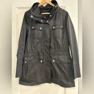 Calvin Klein Women’s Raincoat with Hood in Black Size M